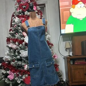 SHEIN Blue Denim Midi Dress